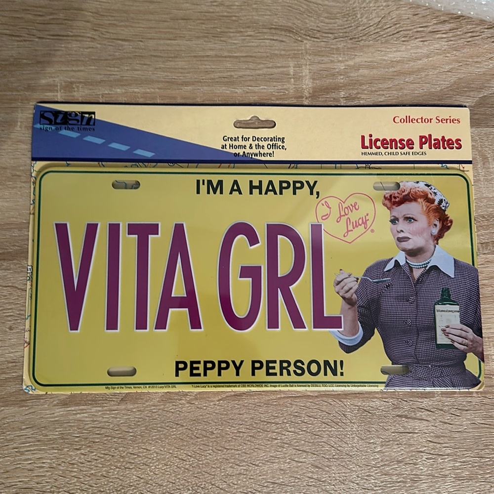 I love Lucy license plate
